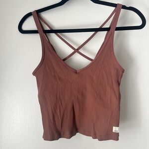 Vuori Women's Mauve Ribbed Tank Top